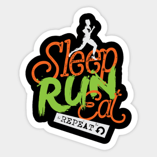 Sleep Run Eat Repeat Sticker